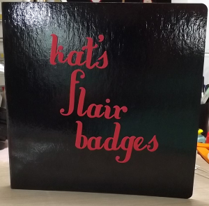 How I store my flair badges - kathleendriggers.com