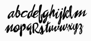 Free brush script cut file for silhouette