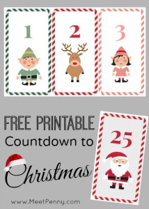 free christmas countdown cards
