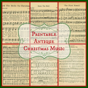 Free Printable Antique Christmas Music