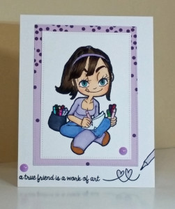 Copic Colored Friendship Card