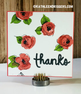 Altenew Painted Flowers thank you card