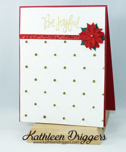 Be Joyful quilted christmas card