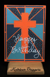 Cross Background Birthday Card by Kat