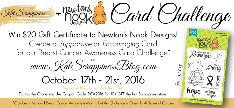 Kat Scrappiness & Newton's Nook Card Challenge
