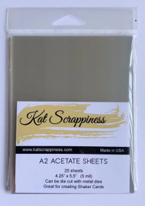 Kat Scrappiness A2 sized Acetate Sheets