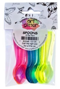 art glitter mini spoons