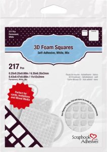 Choose from Dots, Strips, Squares Acid Free Couture Creations '3D FOAM' Black