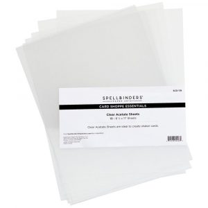 Card Shoppe Essentials Clear Acetate Sheets by Spellbinders.  