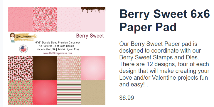 berry sweet paper pad