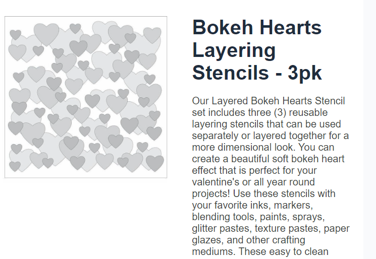 bokeh hearts stencils