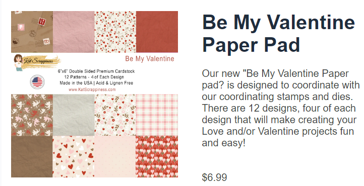 Be My Valentine Paper Pad