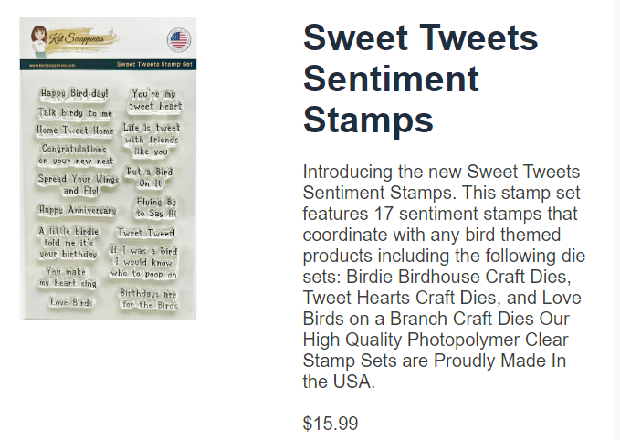 sweet tweets stamp set